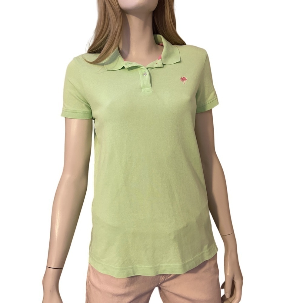 Lilly Pulitzer Polo Shirt Golf Pima Cotton White Label Top Pullover EUC